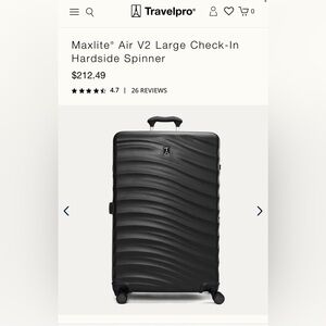Travelpro Maxlite Air V2 Large Black Spinner